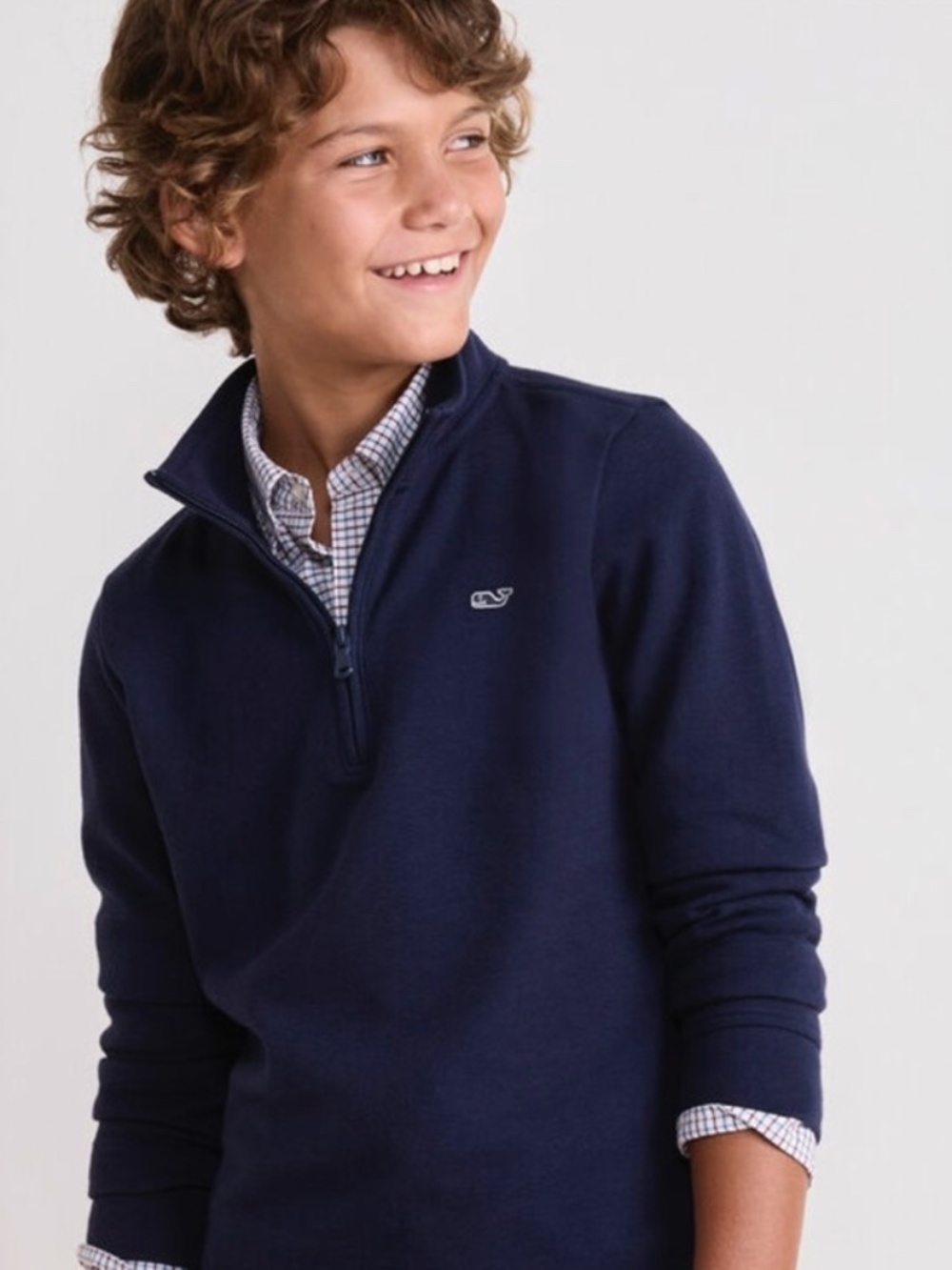 Vineyard Vines kids navy Zip-Up top Ribbed 4T